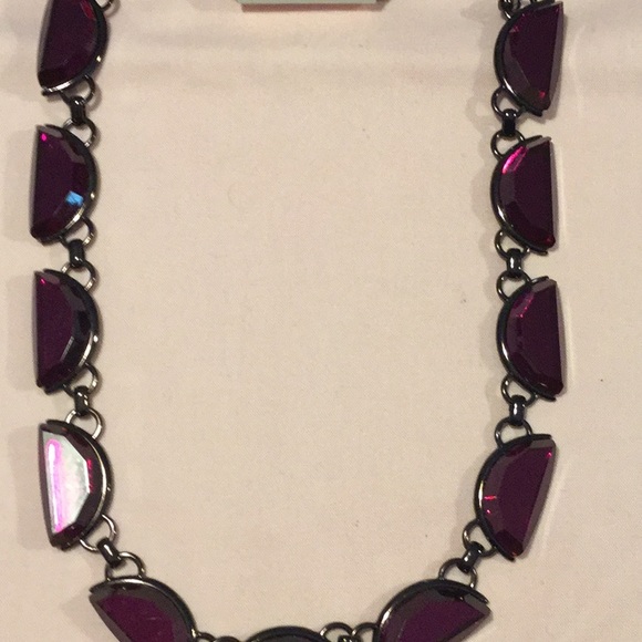 Coldwater Creek Jewelry - Coldwater Creek, Purple Necklace,Gold-Brown Chain